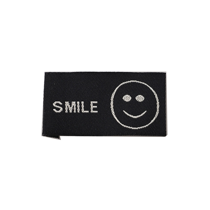 Custom Sew on Damask Clothes Tag Label Garment Accessories End Folded Woven Brand Neck Labels for Clothing