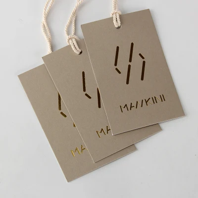 Hangtags de papel OEM personalizado premium de design de moda Sinicline