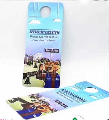 Folha de plástico PP/PVC Etiquetas de pendurar personalizadas para roupas/animal de estimação/porta/adesivo de advertência